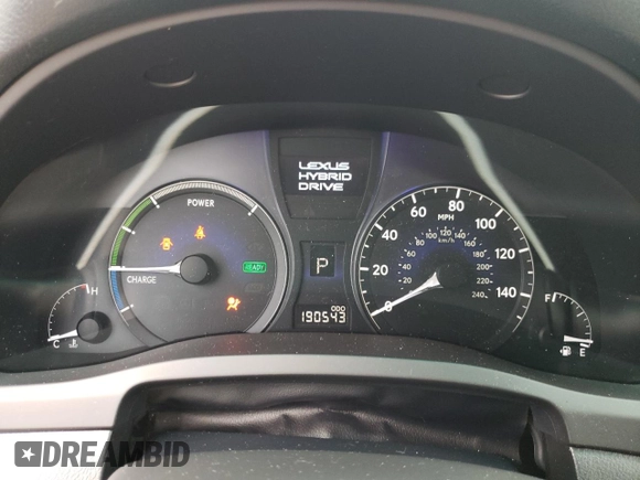 2010 Lexus RX 450h with VIN JTJBC1BA5A2402093, listed as a Copart auction lot 60424605 with 190,543 mi miles and Clean title. Bid and sale history available at DreamBid. Image 9.