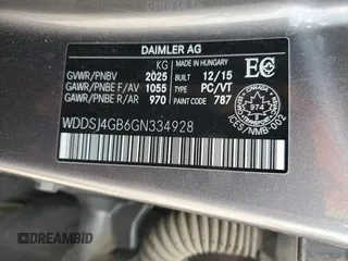2016 Mercedes-Benz CLA 250 with VIN WDDSJ4GB6GN334928, listed as a Copart auction lot 61715785 with 209,186 mi miles and Salvage title. Bid and sale history available at DreamBid. Image 12.