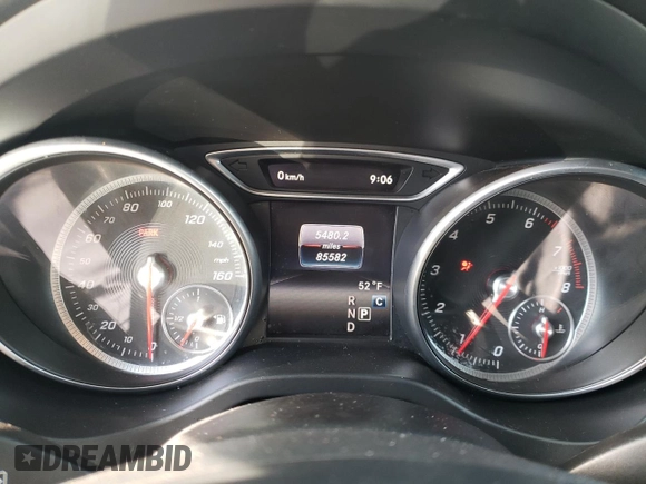 2018 Mercedes-Benz CLA with VIN WDDSJ4GB6JN529693, listed as a Copart auction lot 43001223 with 85,582 mi miles. Bid and sale history available at carsss.com. Image 9.