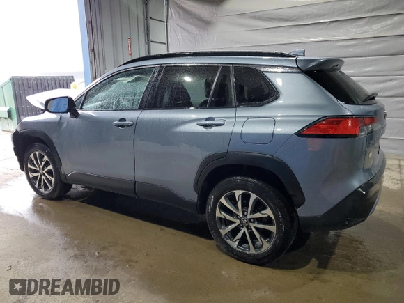 2023 Toyota Corolla Cross XLE with VIN 7MUEAABG4PV062131, listed as a Copart auction lot 56090105 with 43,409 mi miles and Salvage title. Bid and sale history available at DreamBid. Image 2.