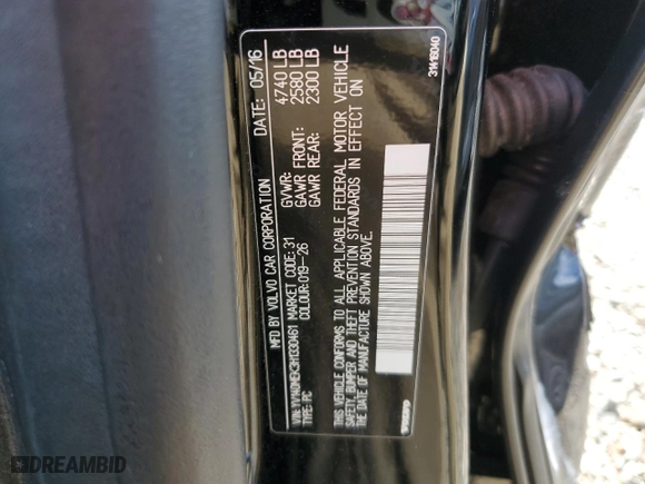 2017 Volvo V60 Premier with VIN YV140MEK3H1330461, listed as a Copart auction lot 48062825 with 85,902 mi miles and Salvage Title. Bid and sale history available at carsss.com. Image 13.