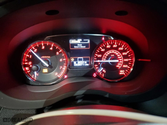 2017 Subaru WRX Premium with VIN JF1VA1E62H9834922, listed as a Copart auction lot 89070745 with 93,671 mi miles and Salvage Title. Bid and sale history available at carsss.com. Image 9.