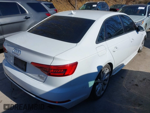 2017 Audi A4 Season of Audi ultra Premium with VIN WAUKMAF46HN050460, listed as a IAAI auction lot 41564088 with 126,988 mi miles. Bid and sale history available at carsss.com. Image 4.