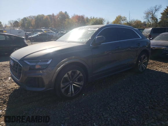 2020 Audi Q8 Premium Plus with VIN WA1BVAF16LD025363, listed as a Copart auction lot 76020984 with 48,724 mi miles and Salvage Title. Bid and sale history available at carsss.com. Image 1.