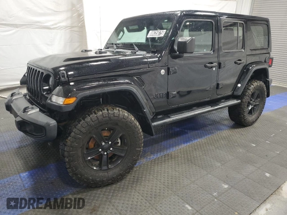 2020 Jeep Wrangler Unlimited Sahara with VIN 1C4HJXEG3LW118947, listed as a Copart auction lot 88635875 with 80,048 mi miles and Clean Title. Bid and sale history available at carsss.com. Image 1.