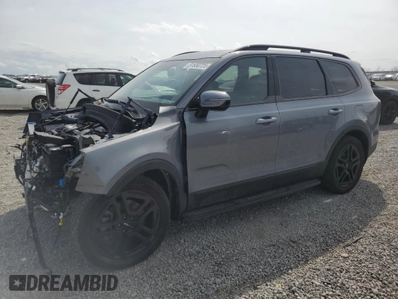 2024 Kia Telluride SX Prestige X-Line with VIN 5XYP5DGC7RG519898, listed as a Copart auction lot 51550725 with 8,091 mi miles and Salvage title. Bid and sale history available at DreamBid. Image 1.