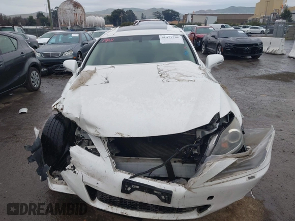 2011 Lexus IS with VIN JTHBE5C24B5028361, listed as a IAAI auction lot 41471750 with 95,313 mi miles. Bid and sale history available at carsss.com. Image 12.