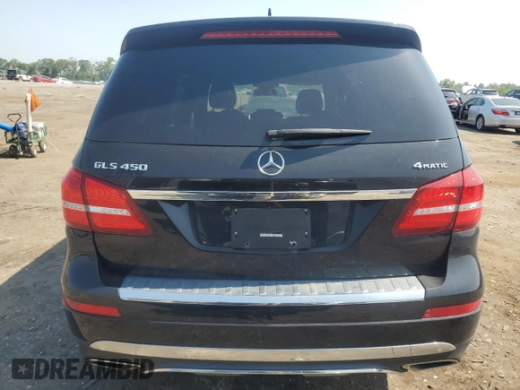 2018 Mercedes-Benz GLS 450 with VIN 4JGDF6EE2JB135716, listed as a Copart auction lot 61149405 with 75,771 mi miles and Salvage title. Bid and sale history available at DreamBid. Image 6.
