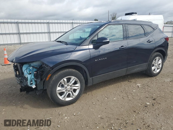 2021 Chevrolet Blazer LT with VIN 3GNKBJR44MS533568, listed as a Copart auction lot 74927554 with 47,873 mi miles and Non repairable. Bid and sale history available at DreamBid. Image 1.
