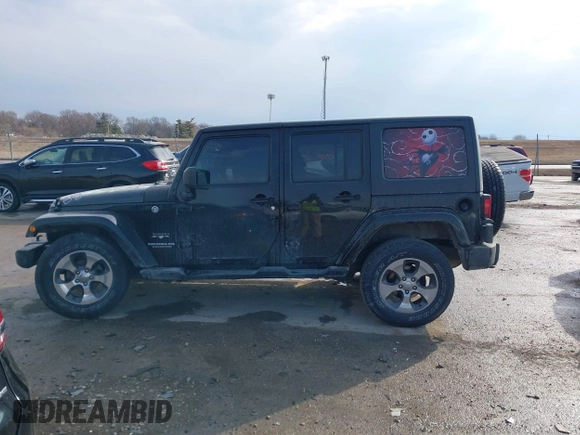 2017 Jeep Wrangler Unlimited Sahara with VIN 1C4BJWEG5HL520140, listed as a IAAI auction lot 41708084 with 74,906 mi miles. Bid and sale history available at carsss.com. Image 15.