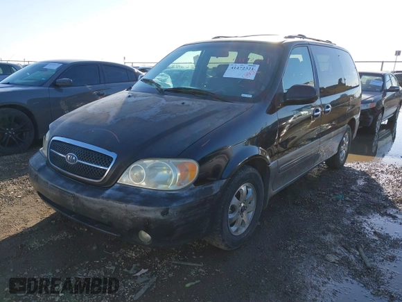 2004 Kia Sedona LX with VIN KNDUP131X46601278, listed as a IAAI auction lot 41472321 with 202,212 mi miles. Bid and sale history available at carsss.com. Image 18.