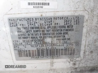 2016 Nissan Sentra S with VIN 3N1AB7AP7GY280487, listed as a IAAI auction lot 42008483 with 196,659 mi miles and . Bid and sale history available at DreamBid. Image 9.