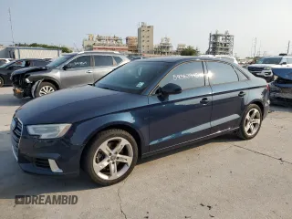 2018 Audi A3 Premium with VIN WAUAUGFF0J1004250, listed as a Copart auction lot 59363945 with 76,474 mi miles and Salvage title. Bid and sale history available at DreamBid. Image 1.
