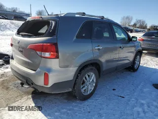 2015 Kia Sorento LX with VIN 5XYKTDA70FG646676, listed as a Copart auction lot 46360375 with 106,172 mi miles and Salvage Title. Bid and sale history available at carsss.com. Image 3.