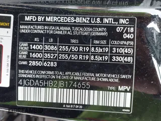 2018 Mercedes-Benz GLE 350 with VIN 4JGDA5HB2JB174655, listed as a IAAI auction lot 41651012 with 108,455 mi miles and . Bid and sale history available at DreamBid. Image 9.