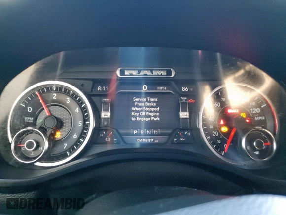 2019 Ram 1500 Big Horn с VIN 1C6SRFFT8KN719898, выставлен на аукционе Copart как лот 62177255 с пробегом 68 637 миль миль и Списание • Salvage title. История ставок и продаж доступна на DreamBid. Изображение 9.