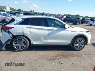 2020 Infiniti QX50 Luxe with VIN 3PCAJ5M15LF120478, listed as a IAAI auction lot 42212236 with 85,851 mi miles and . Bid and sale history available at DreamBid. Image 13.