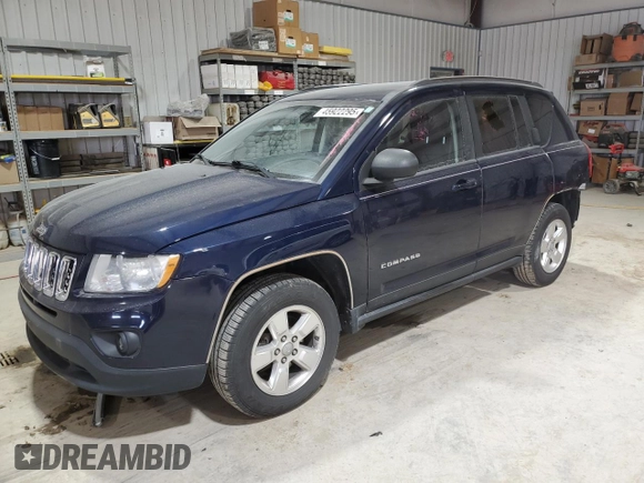 2013 Jeep Compass Sport with VIN 1C4NJCBA8DD250790, listed as a Copart auction lot 45922295 with 157,971 mi miles and Salvage Title. Bid and sale history available at carsss.com. Image 1.