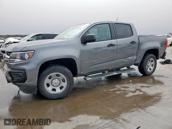 2022 Chevrolet Colorado 2WD Work Truck with VIN 1GCGSBEA8N1284176, listed as a Copart auction lot 48182545 with 33,930 mi miles and Salvage title. Bid and sale history available at DreamBid. Image 1.