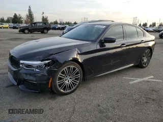 2018 BMW 5 Series 530i with VIN WBAJA5C59JG898206, listed as a Copart auction lot 43661015 with 75,243 mi miles and Salvage Title. Bid and sale history available at carsss.com. Image 1.