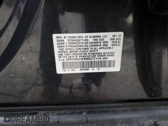 2014 Acura MDX with VIN 5FRYD4H22EB005373, listed as a Copart auction lot 51940055 with 147,019 mi miles and Salvage title. Bid and sale history available at DreamBid. Image 15.