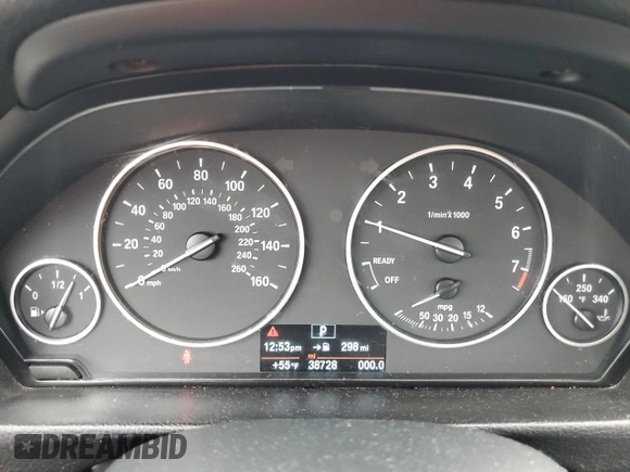 2017 BMW 3 Series 320i xDrive with VIN WBA8E5G32HNU45465, listed as a Copart auction lot 53291015 with 38,728 mi miles and Salvage title. Bid and sale history available at DreamBid. Image 9.