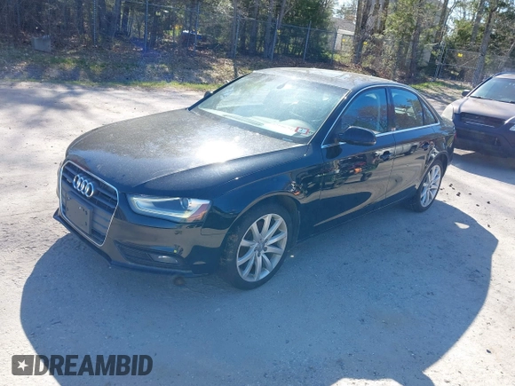 2013 Audi A4 Premium Plus with VIN WAUFFAFL7DN008649, listed as a IAAI auction lot 42146742 with 158,141 mi miles. Bid and sale history available at carsss.com. Image 2.
