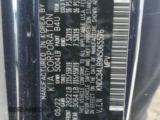 2022 Kia EV6 Light with VIN KNDC34LB9N5065576, listed as a Copart auction lot 70694694 with 18,546 mi miles and Non Repairable. Bid and sale history available at carsss.com. Image 13.