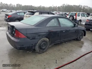 2002 Honda Civic LX with VIN 1HGEM22572L107127, listed as a Copart auction lot 49321675 with 223,555 mi miles and Salvage Title. Bid and sale history available at carsss.com. Image 3.