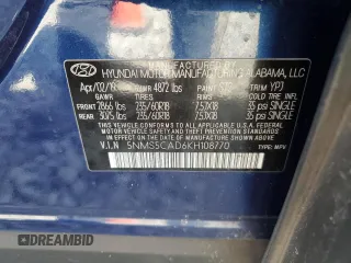 2019 Hyundai Santa Fe Limited with VIN 5NMS5CAD6KH108770, listed as a Copart auction lot 52337695 with 115,738 mi miles and Salvage Title. Bid and sale history available at carsss.com. Image 13.