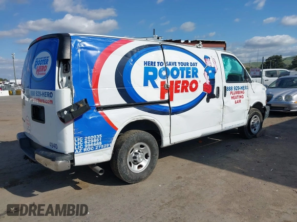 2021 Chevrolet Express Cargo with VIN 1GCWGAFP3M1204940, listed as a IAAI auction lot 42030364 with 81,163 mi miles and . Bid and sale history available at DreamBid. Image 4.