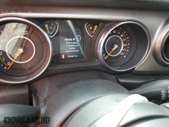 2020 Jeep Wrangler Unlimited Sport S with VIN 1C4HJXDN2LW279810, listed as a Copart auction lot 78827454 with 106,667 mi miles and Salvage title. Bid and sale history available at DreamBid. Image 9.