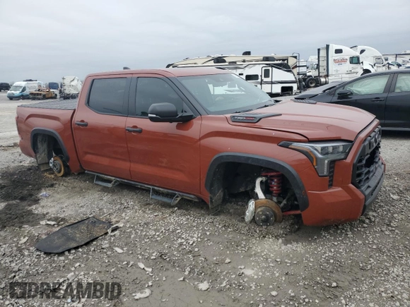 2024 Toyota Tundra TRD Pro Hybrid with VIN 5TFPC5DB6RX076616, listed as a Copart auction lot 43985855 with 7,273 mi miles and Salvage title. Bid and sale history available at DreamBid. Image 4.