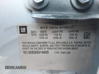 2014 Chevrolet Impala LT с VIN 1G1125S3XEU144005, выставлен на аукционе IAAI как лот 42383372 с пробегом 225 333 миль миль и . История ставок и продаж доступна на DreamBid. Изображение 9.