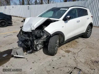 2019 Kia Sportage EX with VIN KNDPNCAC7K7492644, listed as a Copart auction lot 48741835 with 76,306 mi miles and Salvage Title. Bid and sale history available at carsss.com. Image 1.