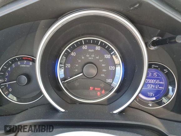 2015 Honda Fit LX with VIN 3HGGK5G55FM748175, listed as a Copart auction lot 56556915 with 98,858 mi miles and Salvage title. Bid and sale history available at DreamBid. Image 9.