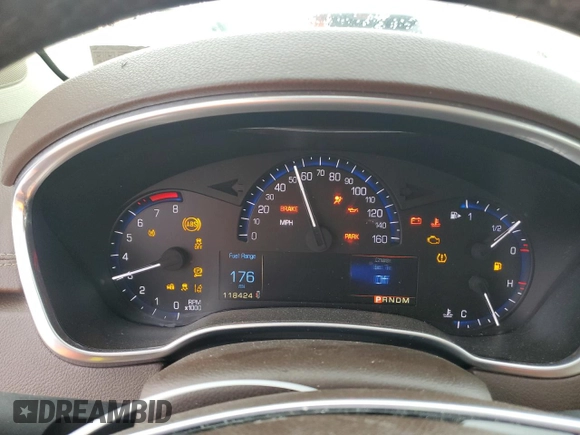 2016 Cadillac SRX Luxury Collection with VIN 3GYFNEE37GS577097, listed as a Copart auction lot 56126585 with 118,424 mi miles and Clean title. Bid and sale history available at DreamBid. Image 9.