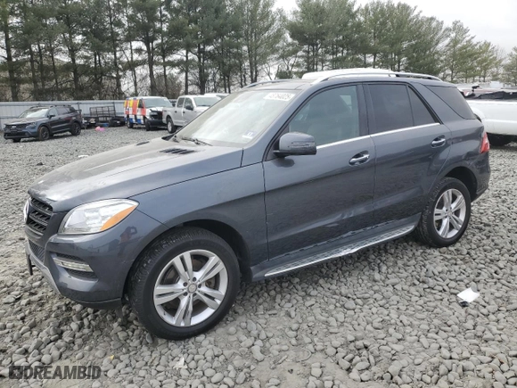 2015 Mercedes-Benz M-Class ML 350 with VIN 4JGDA5HB0FA574100, listed as a Copart auction lot 48764025 with 118,819 mi miles and Salvage Title. Bid and sale history available at carsss.com. Image 1.