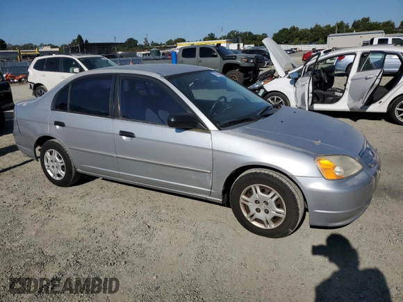 2001 Honda Civic LX z VIN 2HGES16521H511166, wystawiony jako Copart lot #61850595 z przebiegiem 153 192 mil mil oraz Szkoda całkowita • Salvage title. Historia ofert i sprzedaży dostępna na DreamBid. Obrazek 4.