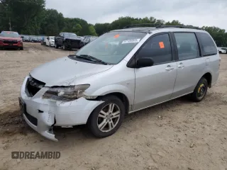 2005 Mazda MPV LX z VIN JM3LW28J450546738, wystawiony jako Copart lot #57106865 z przebiegiem 152 316 mil mil oraz Czysty tytuł • Clean title. Historia ofert i sprzedaży dostępna na DreamBid. Obrazek 1.