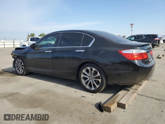 2013 Honda Accord Sport with VIN 1HGCR2F59DA000744, listed as a Copart auction lot 54780135 with 135,850 mi miles and Salvage Title. Bid and sale history available at DreamBid. Image 2.