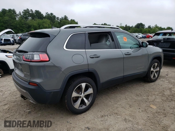 2021 Jeep Cherokee Limited with VIN 1C4PJMDX5MD105237, listed as a Copart auction lot 61389155 with 55,173 mi miles and Salvage title. Bid and sale history available at DreamBid. Image 3.