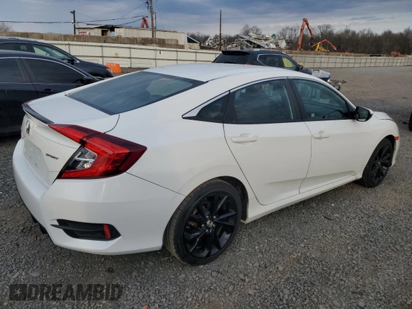 2021 Honda Civic Sport with VIN 2HGFC2F82MH540110, listed as a Copart auction lot 48857355 with 65,638 mi miles and Salvage Title. Bid and sale history available at DreamBid. Image 3.