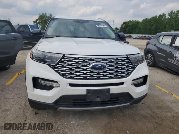 2020 Ford Explorer Platinum z VIN 1FM5K8HC4LGA06047, wystawiony jako Copart lot #58777285 z przebiegiem Nie podano mil oraz Szkoda całkowita • Salvage title. Historia ofert i sprzedaży dostępna na DreamBid. Obrazek 5.