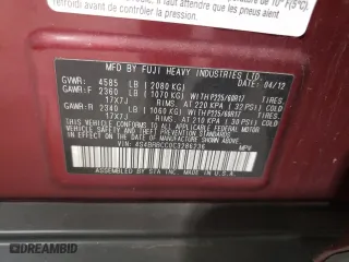 2012 Subaru Outback 2.5i Prem with VIN 4S4BRBCC0C3286236, listed as a Copart auction lot 51914565 with 137,793 mi miles and Salvage Title. Bid and sale history available at carsss.com. Image 13.