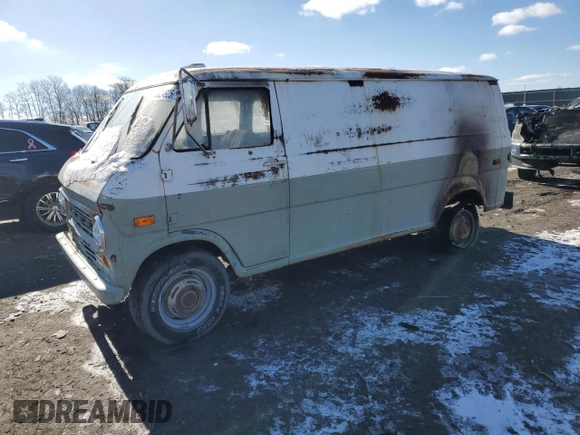 1972 Ford Econoline Cargo with VIN E36AHP01778, listed as a Copart auction lot 46024925 with Not Provided miles and Salvage Title. Bid and sale history available at DreamBid. Image 1.