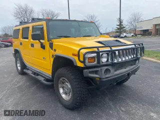 2003 Hummer H2 with VIN 5GRGN23UX3H112710, listed as a Copart auction lot 53854185 with 64,686 mi miles and Salvage Title. Bid and sale history available at carsss.com. Image 1.