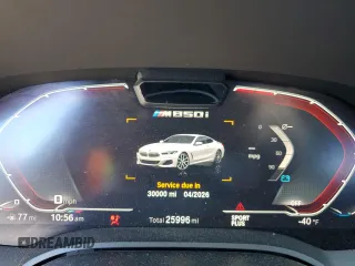 2019 BMW 8 Series M850i xDrive with VIN WBABC4C56KBJ35745, listed as a Copart auction lot 47300595 with 25,996 mi miles and Salvage Title. Bid and sale history available at carsss.com. Image 9.