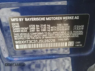 2018 BMW X1 xDrive28i с VIN WBXHT3C31J5L28228, выставлен на аукционе Copart как лот 56987505 с пробегом 163 858 миль миль и Чистый • Clean title. История ставок и продаж доступна на DreamBid. Изображение 13.