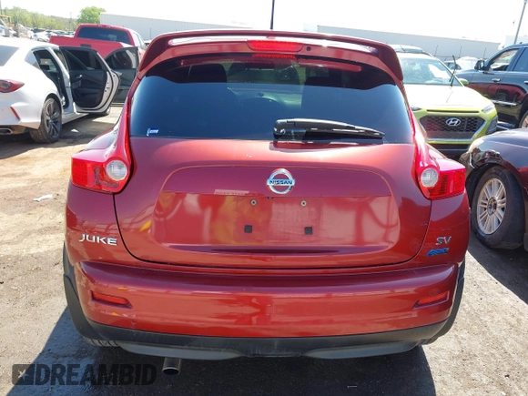 2014 Nissan Juke S with VIN JN8AF5MR0ET451948, listed as a IAAI auction lot 42035893 with 123,698 mi miles and . Bid and sale history available at carsss.com. Image 16.